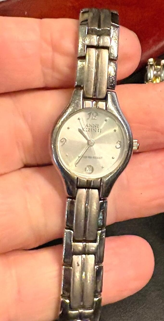 Women's 22mm silver Tone Anne Klein Watch, WR 30M, Date Window
